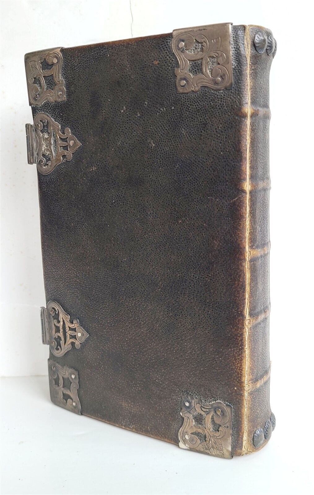 1769 PSALMS of DAVID antique STUNNING BINDING w/ SILVER FITTINGS & CLASPS Bible