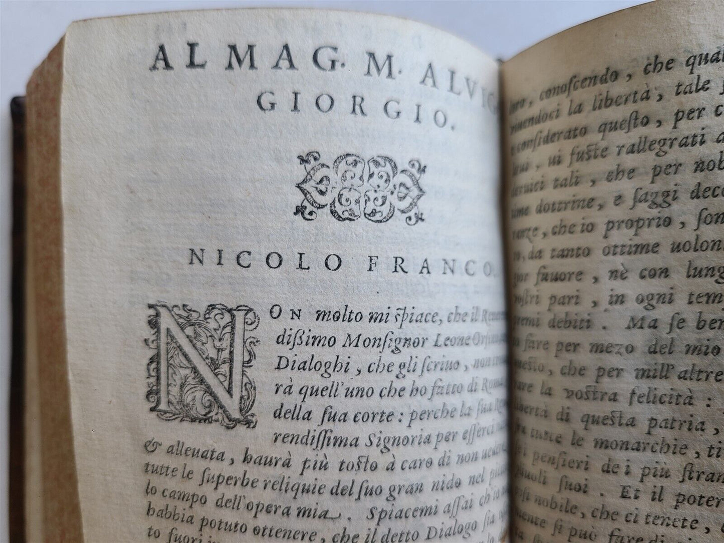 1593 Nicolo Franco da Benevento DIALOGHI PIACEVOLISSIMI antique 16th CENTURY