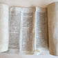 TORAH SCROLL FRAGMENT MANUSCRIPT on VELLUM antique BIBLE NUMBERS 4:39-15:16