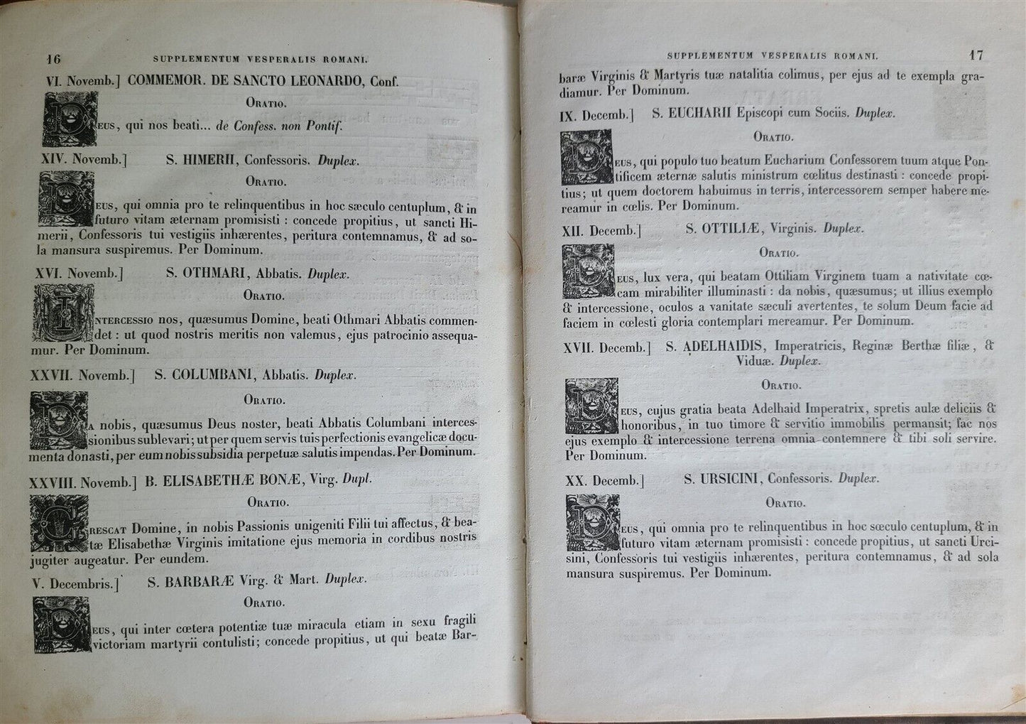 1842 MANUALE CHORI seu VESPERALE ROMANUM antique FOLIO