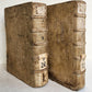 1588 SERMONS of PORTUGUESE THEOLOGIAN F. DIAZ 2 VOLUMES antique PIGSKIN BINDING