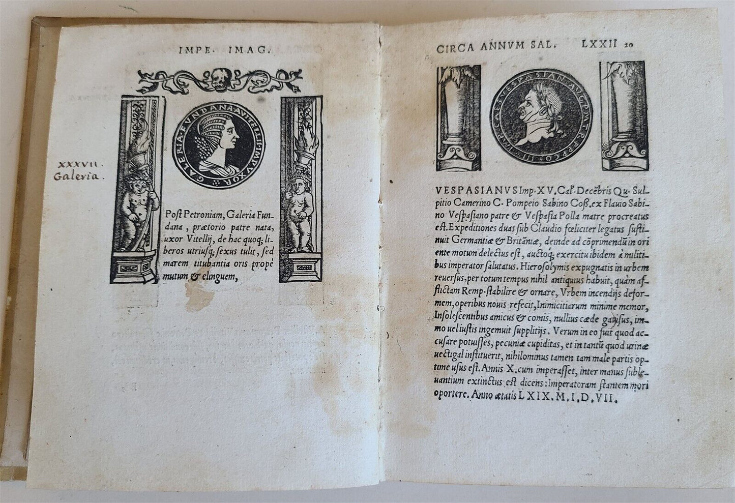 1535 ROMAN EMPERORS PORTRAITS ILLUSTRATED Imperatorum et Caesarum Vitae antique