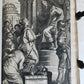 1716 COMMENTARIA in PROVERBIA SALOMONIS PIGSKIN BOUND FOLIO w/ CLASPS antique