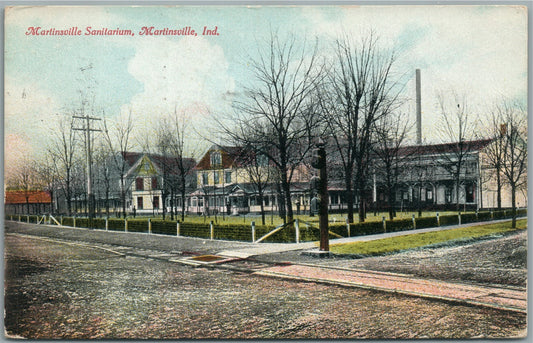 MARTINSVILLE IN SANITARIUM ANTIQUE POSTCARD
