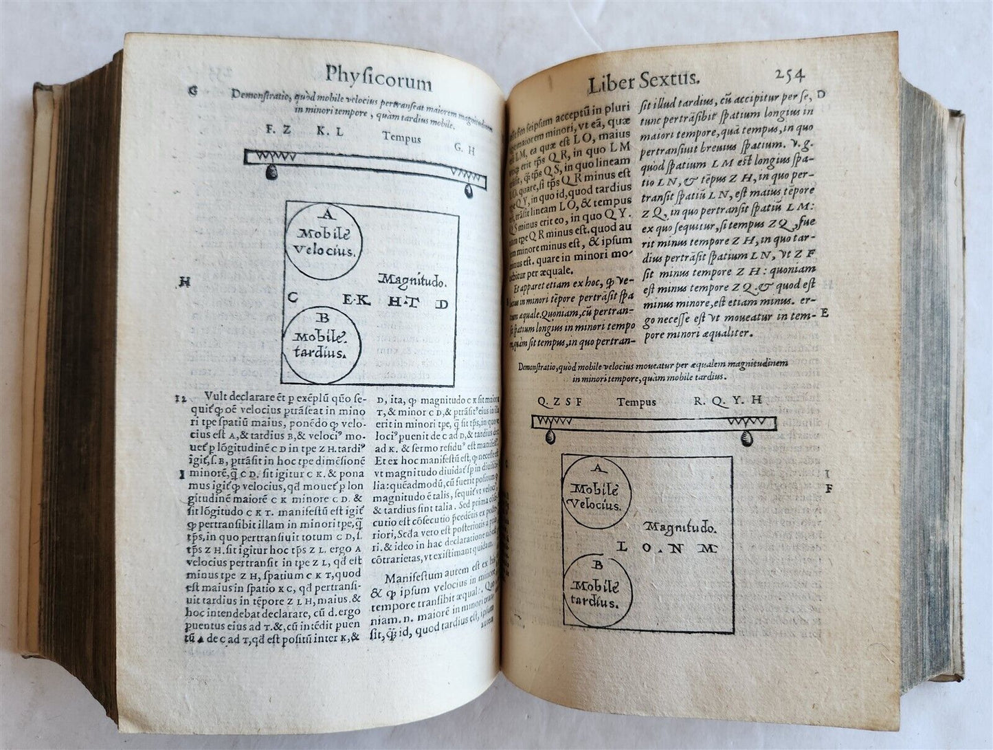 1574 ARISTOTLE ILLUSTRATED DE PHYSICO AUDITU COMMENTARY 16 cent. VELLUM antique