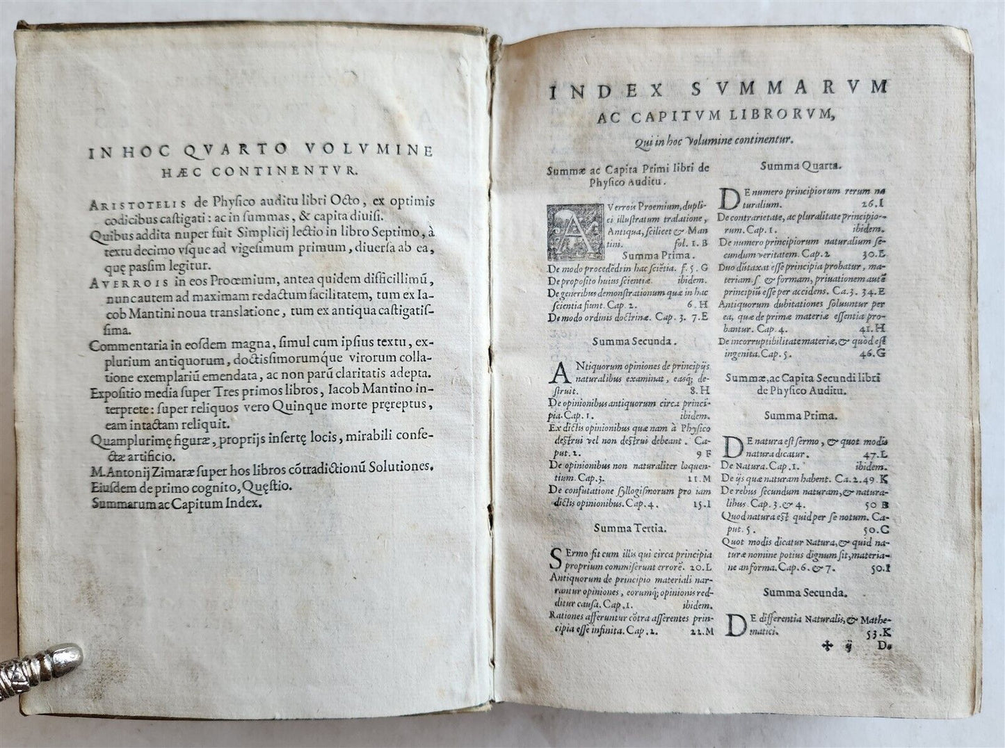 1574 ARISTOTLE ILLUSTRATED DE PHYSICO AUDITU COMMENTARY 16 cent. VELLUM antique