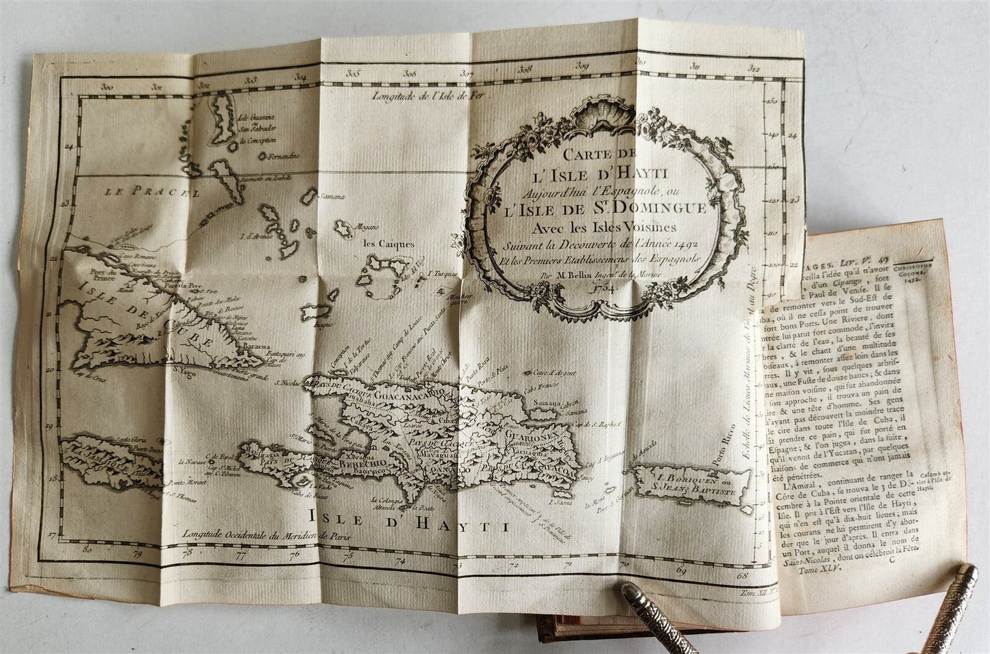 1754 HISTOIRE des VOYAGES antique vol.45 illustrated CUBA PANAMA VENEZUELA