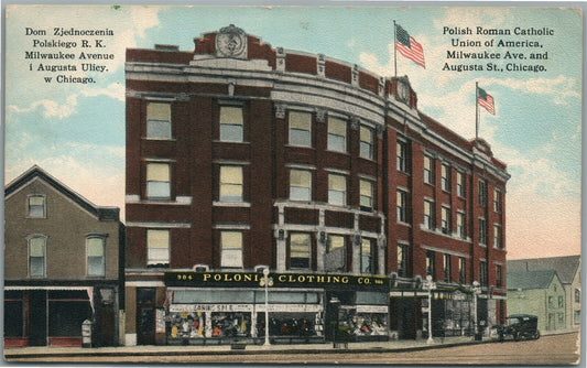CHICAGO IL POLISH ROMAN CATHOLIC UNION of AMERICA ANTIQUE POSTCARD