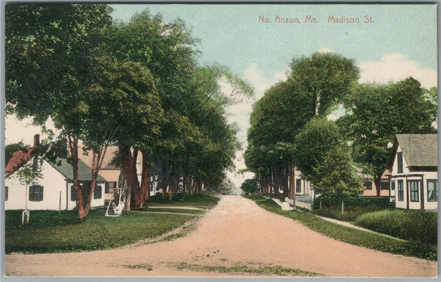 NO. ANSON ME MADISON STREET ANTIQUE POSTCARD