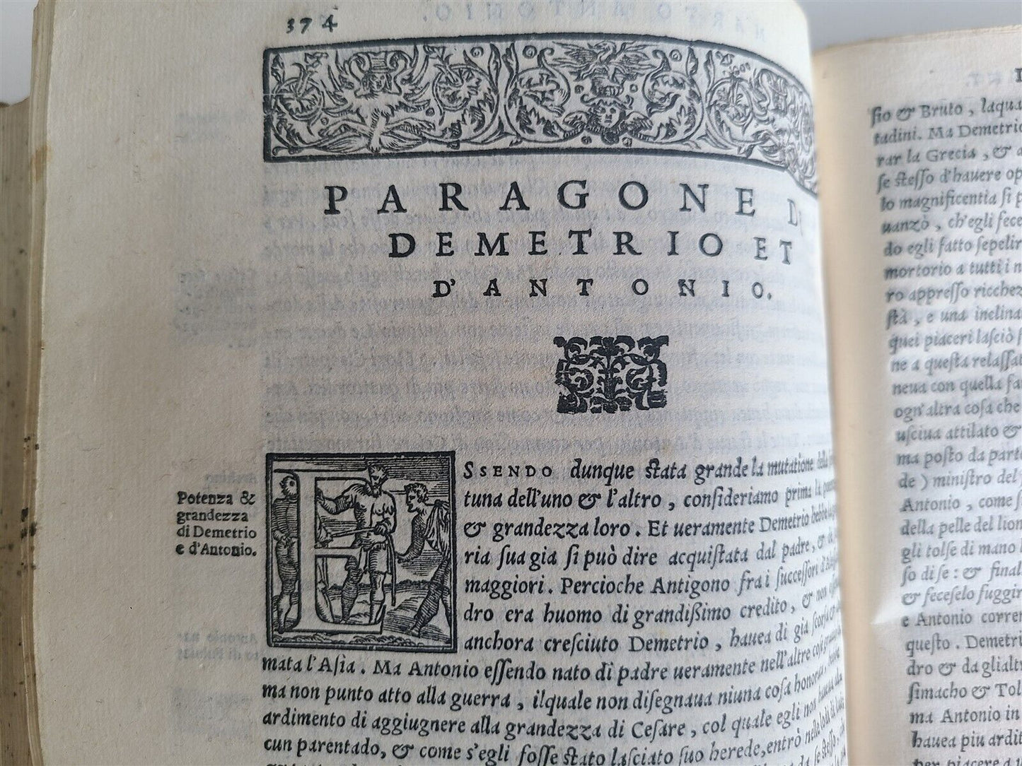 1560 PLUTARCH transl. by Lodovico Domenichi antique VELLUM BINDING 16th CENTURY