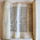 TORAH SCROLL FRAGMENT MANUSCRIPT on VELLUM antique BIBLE DEUTERONOMY 11:4-13:12