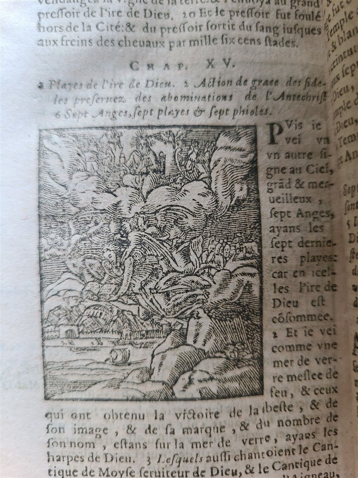 1617 BIBLE in FRENCH LE NOVUEAU TESTAMENT antique FULLY ILLUSTRATED