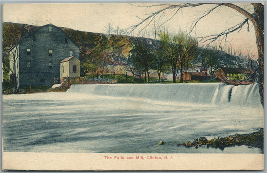 CLINTON NJ FALLS & MILL ANTIQUE POSTCARD