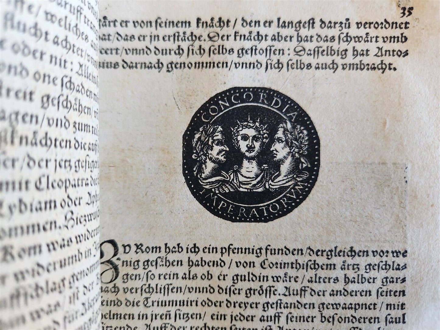 1558 NUMISMATICS antique ILLUSTRATED w/ 722 WOODCUTS Roman & German coins