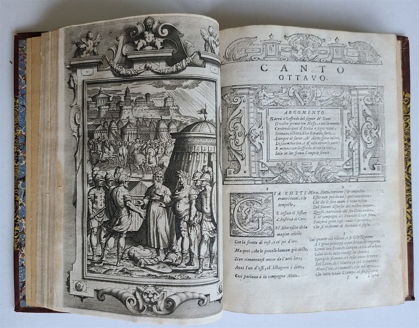 1617 TORQUATO TASSO La Gerusalemme liberata AMAZINGLY ILLUSTRATED antique FOLIO