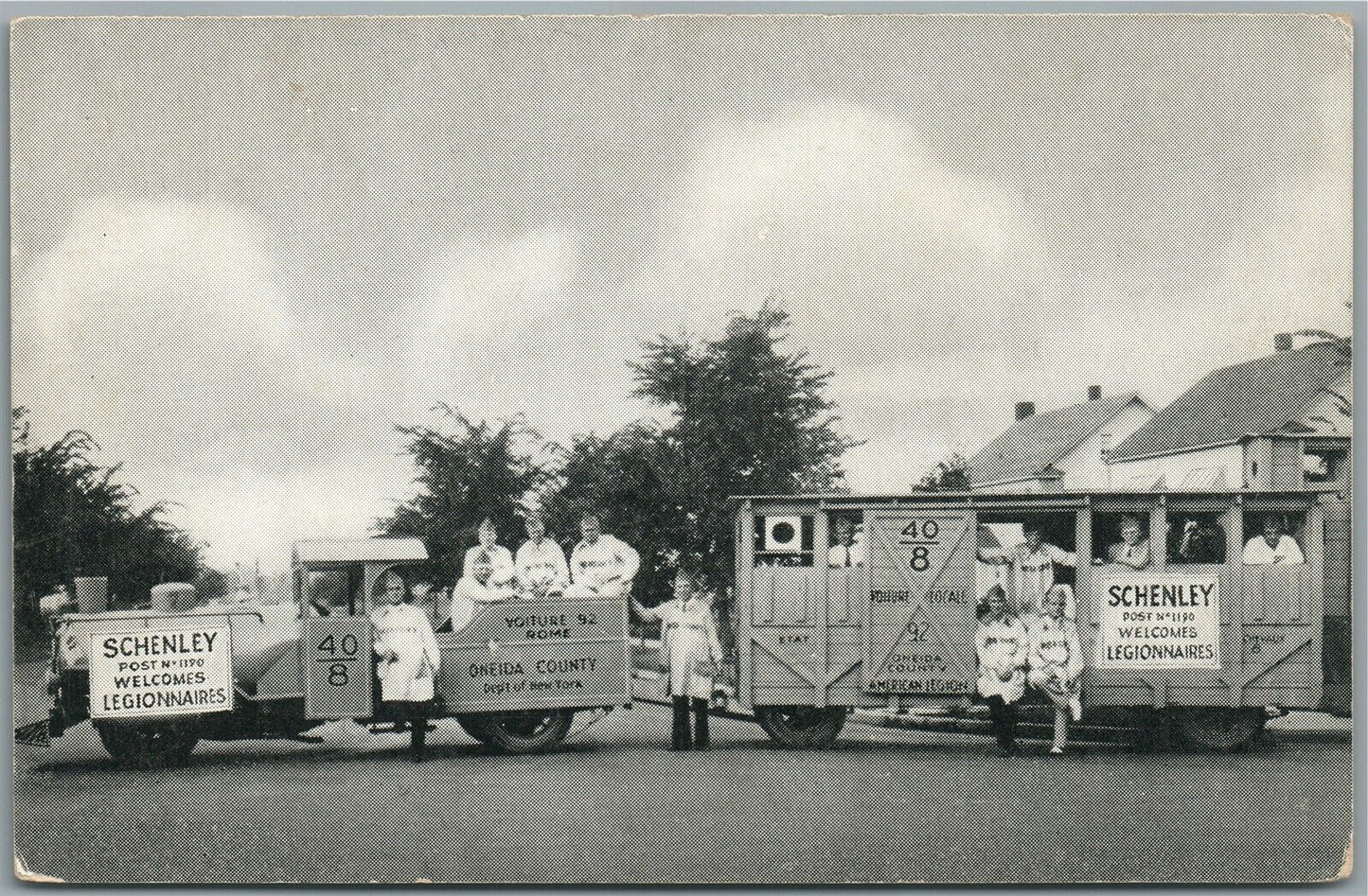FRENCH WAR TIME TROOP TRAIN REPLICA ANTIQUE POSTCARD