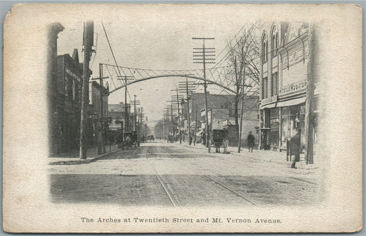 COLUMBUS OH 20th STREET & MT. VERNON AVE. ANTIQUE POSTCARD
