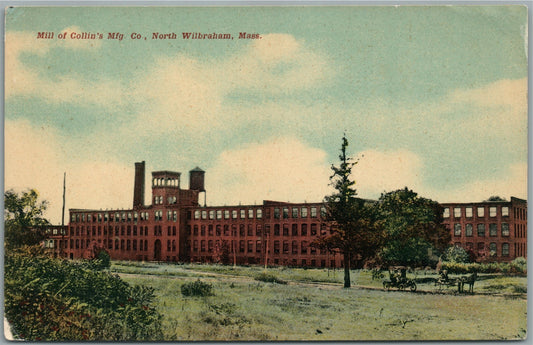 N. WILBRAHAM MA MILL OF COLLIN'S MFG. CO. ANTIQUE POSTCARD
