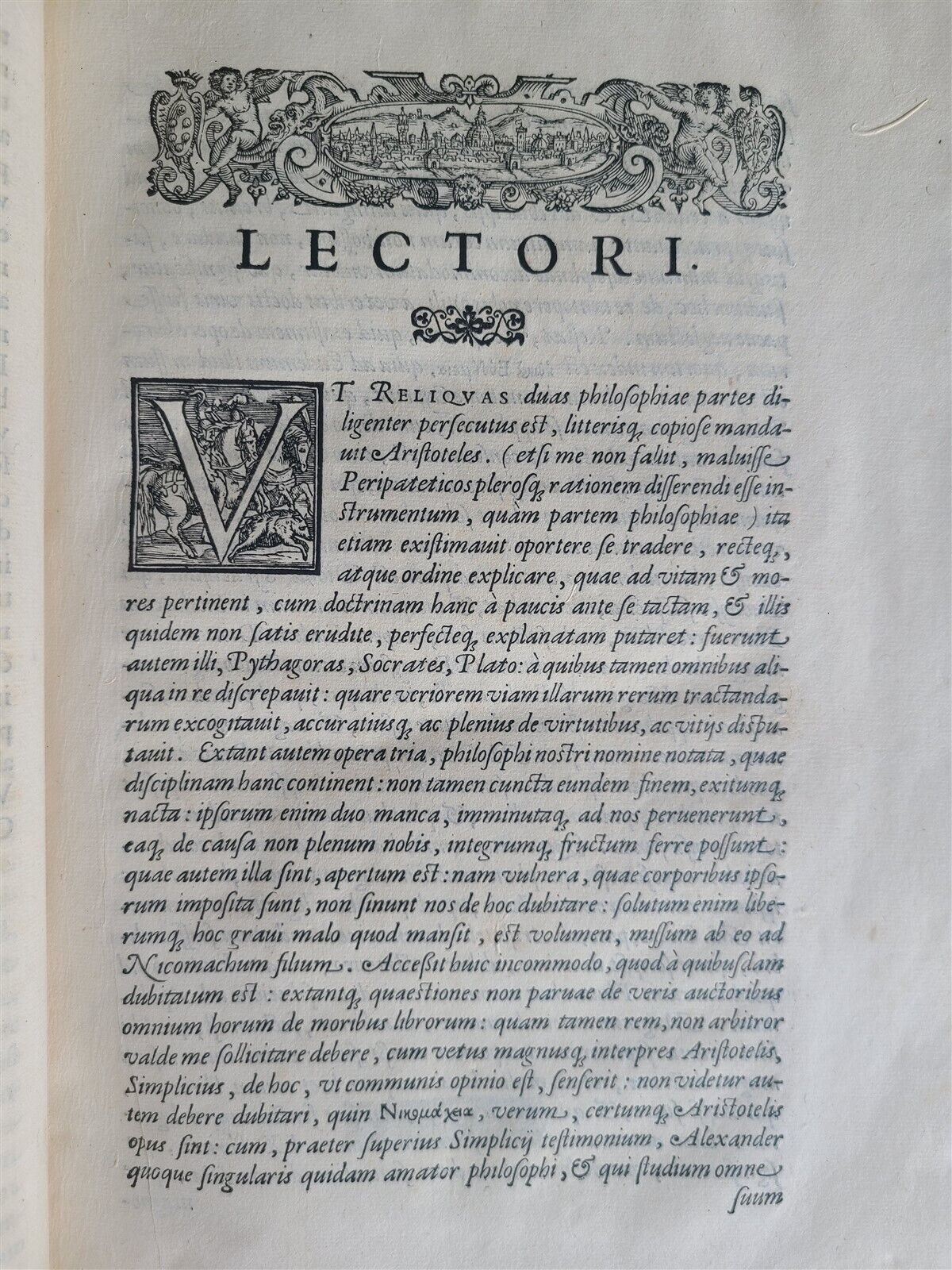 1584 ARISTOTLE COMMENTARIES by Pietro Vettori antique 16th CENTURY FOLIO vellum