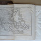 1729-1740 HOMER ILIAS & ODDYSEA 2 VOLUMES antique w/ MAPS ENGLISH & GREEK TEXT