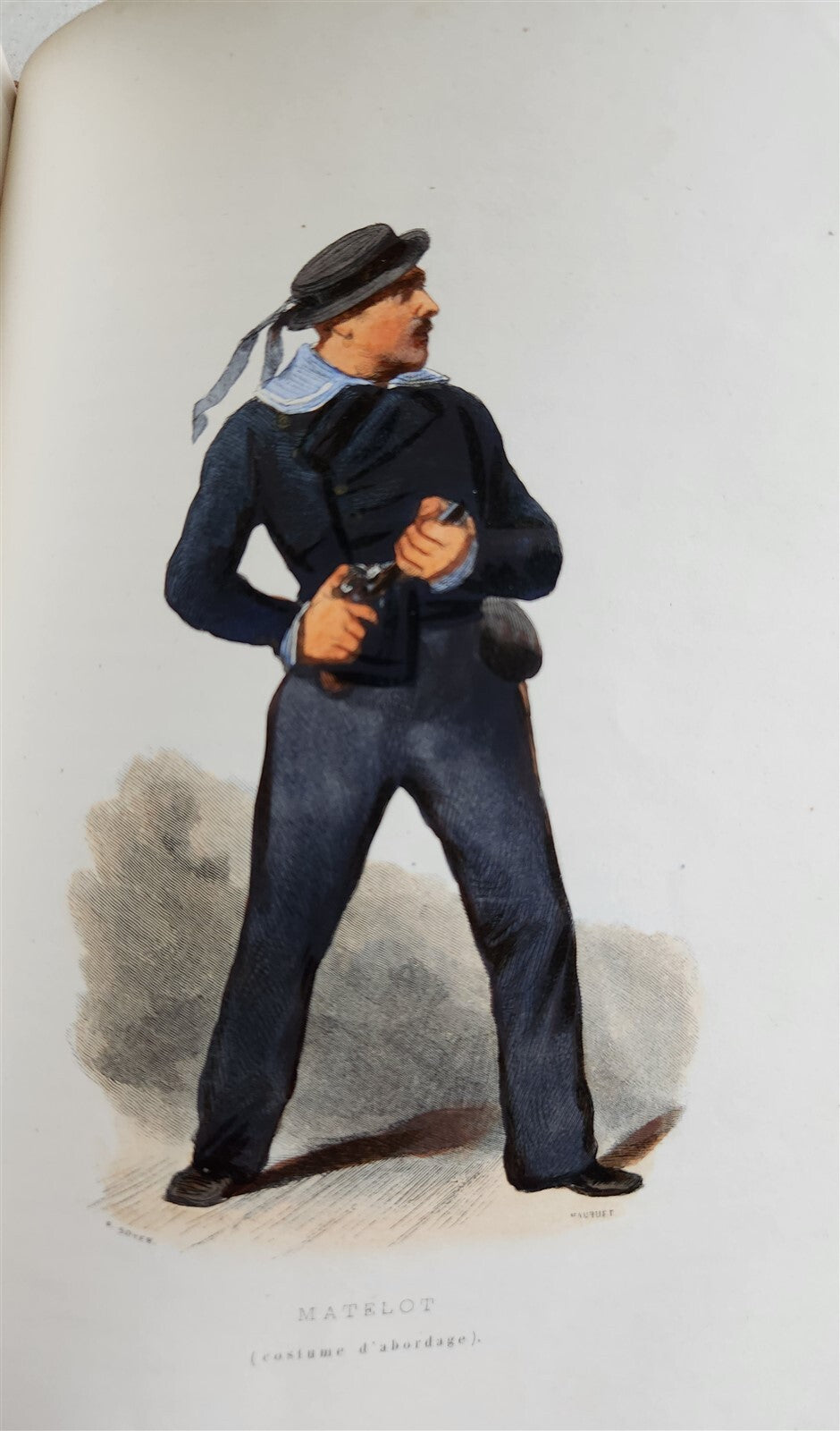 1844 MARINES HISTORY ILLUSTRATED antique LA MARINE King of Hanover PROVENANCE