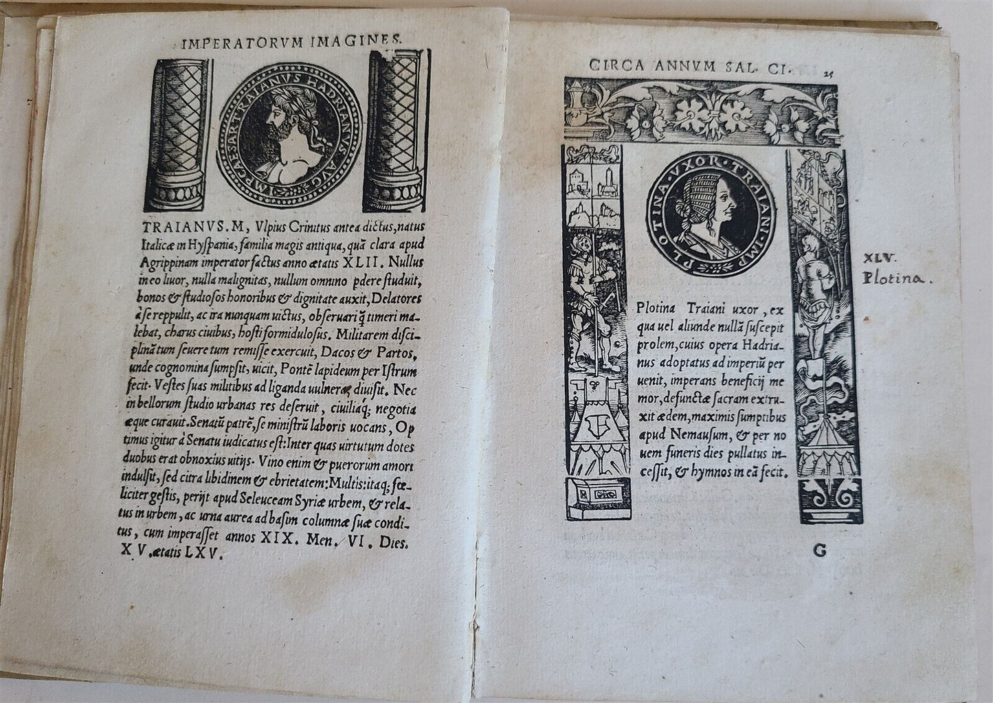 1535 ROMAN EMPERORS PORTRAITS ILLUSTRATED Imperatorum et Caesarum Vitae antique