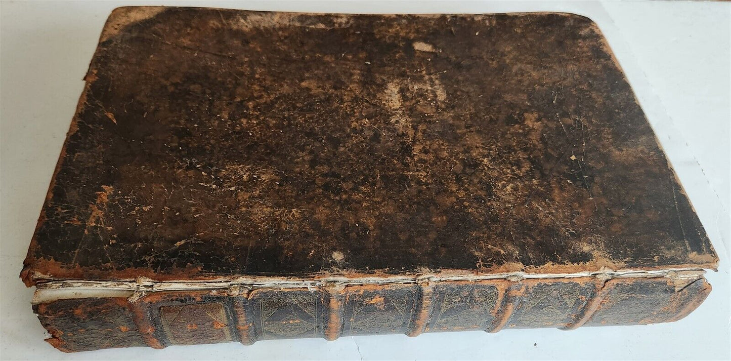 1740 BIBLE ILLUSTRATED antique MASSIVE FOLIO in LATIN