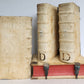 1690 PIGSKIN BOUND 4 FOLIO LAW BOOKS antique by D. D. Emanuelis Gonzalez Tellez