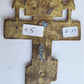 RUSSIAN BRONZE CRUSIFIX ICON 19th CENTURY antique CROSS 3.5 by 6"