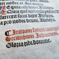 1519 BOOK OF HOURS PRINTED on VELLUM FRAGMENT antique POST-INCUNABULA scarce