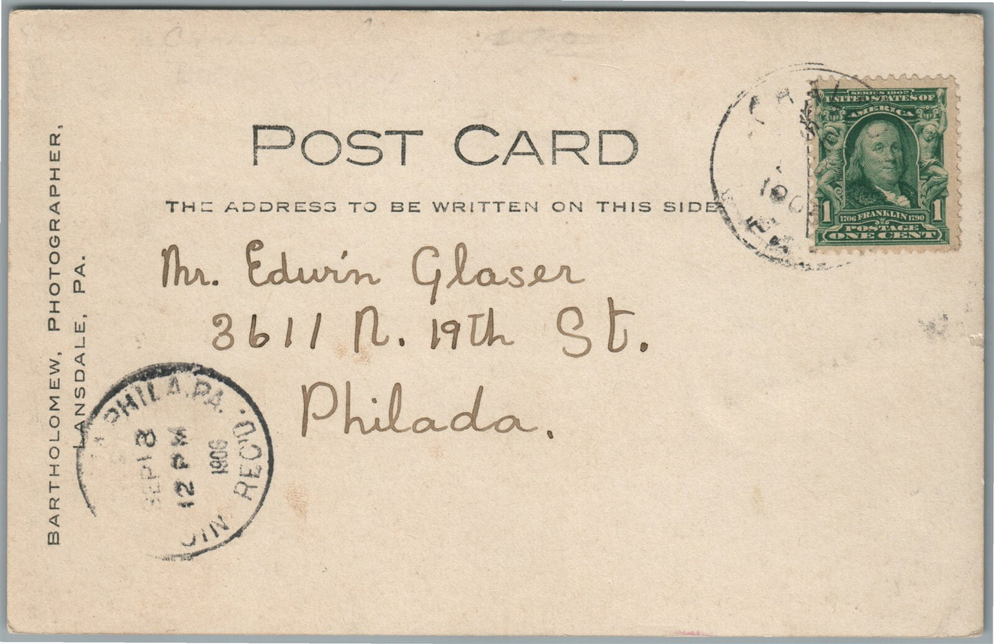 CHALFONT PA POST OFFICE ANTIQUE REAL PHOTO POSTCARD RPPC