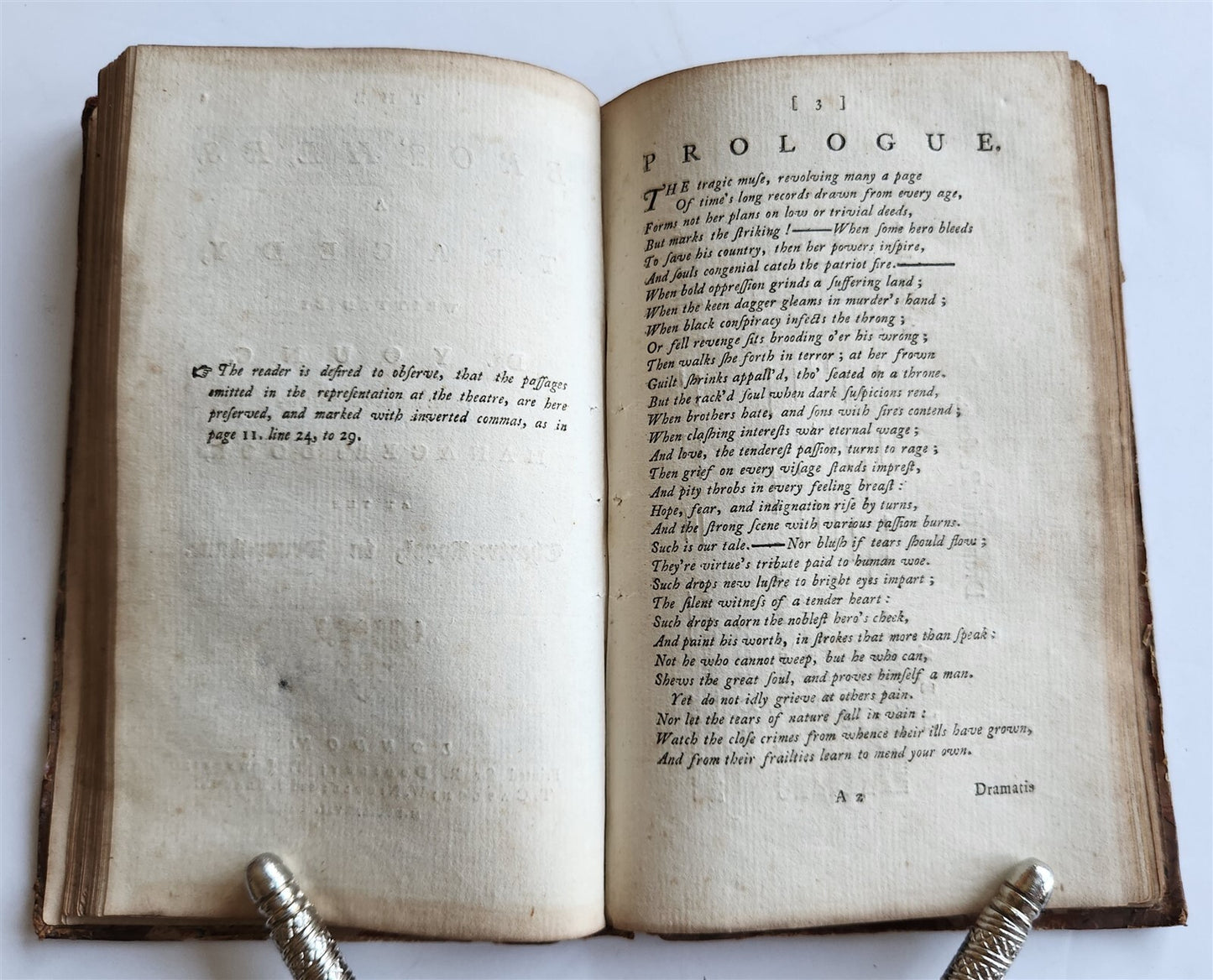 1796 MAHOMET the IMPOSTOR A TRAGEDY antique in ENGLISH