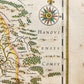 1640 MAP of GERMANY ERBACH by WILLEM BLAEU antique AUTHENTIC hand colored