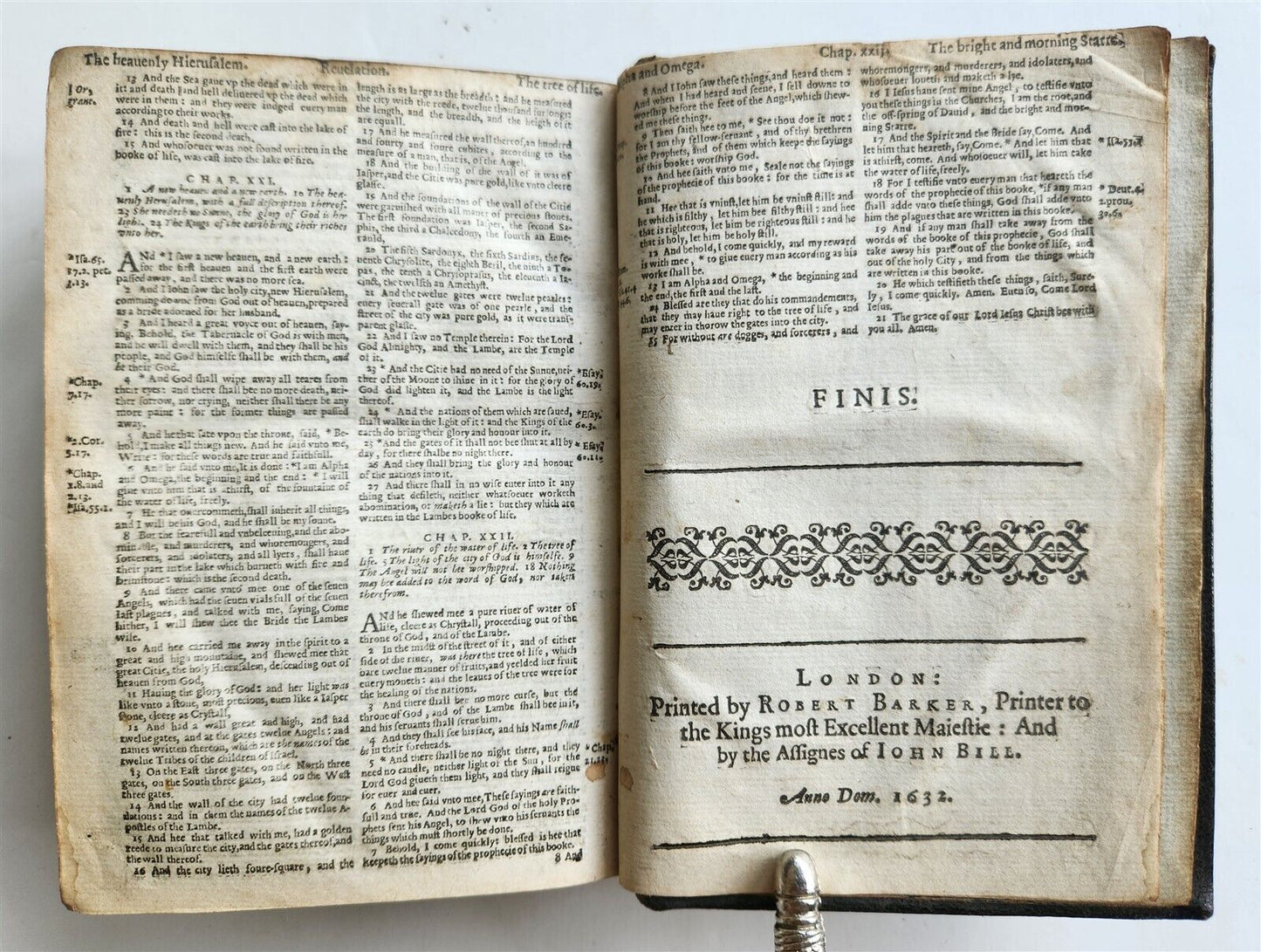 1632 BIBLE in ENGLISH antique Old & New Testament LONDON - ROBERT BARKER