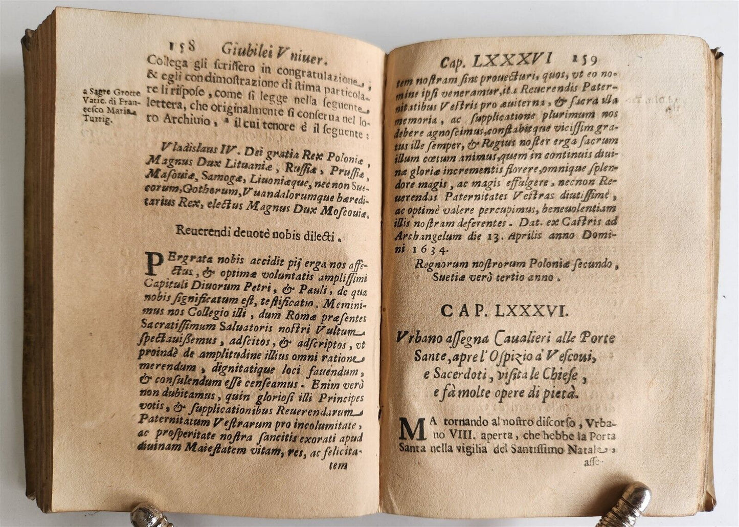 1675 DE GIUBILEI UNIVERSALI CELEBRATI NEGLI ANNI SANTI antique VELLUM