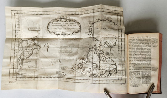 1759 HISTOIRE des VOYAGES antique vol.57 illustrated ARCTIC SEA RUSSIA NORWAY