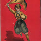 PA FEMALE ATHLET 1905 ARTIST SIGNED - BERGMAN ANTIQUE POSTCARD