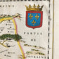 1640 MAP of FRANCE ANJOU by WILLEM BLAEU antique AUTHENTIC hand colored