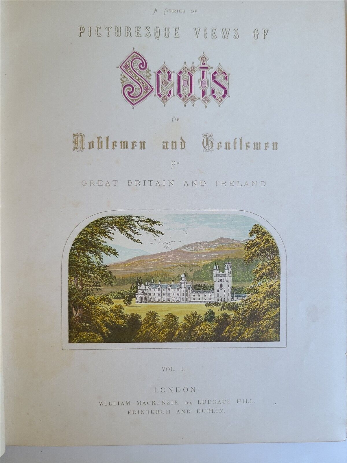 1880 SERIES of PICTURESQUE VIEWS of Great Britain & Ireland 3 VOLUMES antique