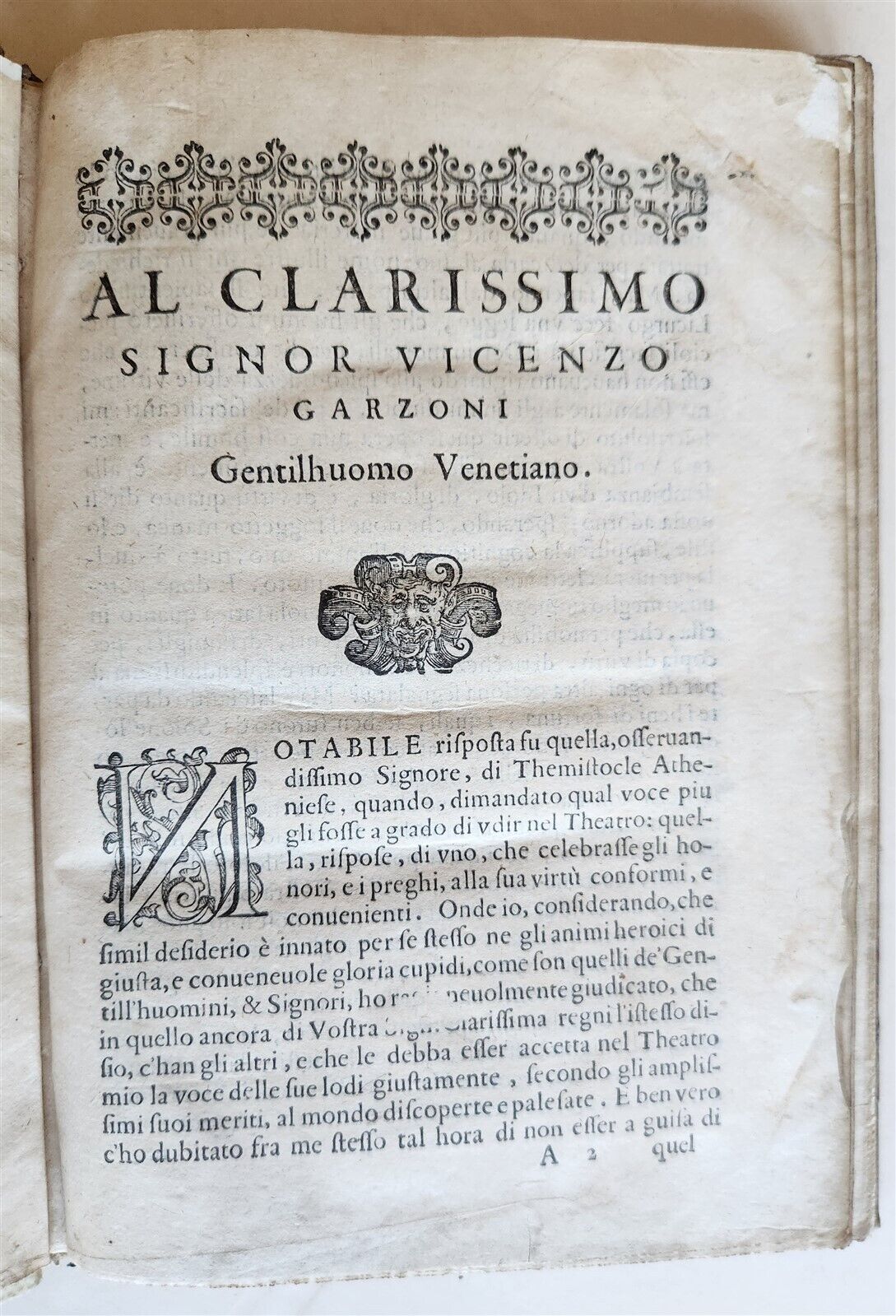 1598 IL THEATRO DE VARI by VICENZO GARZONI antique 16th CENTURY