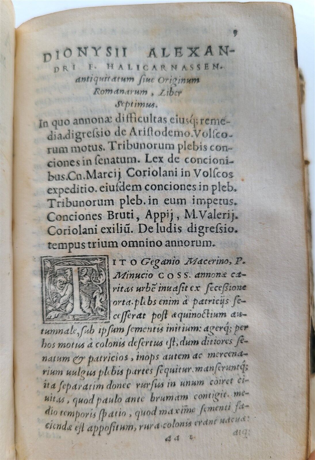 1553 ROMAN ANTIQUITIES by DIONYSIUS antique in LATIN 16th CENTURY