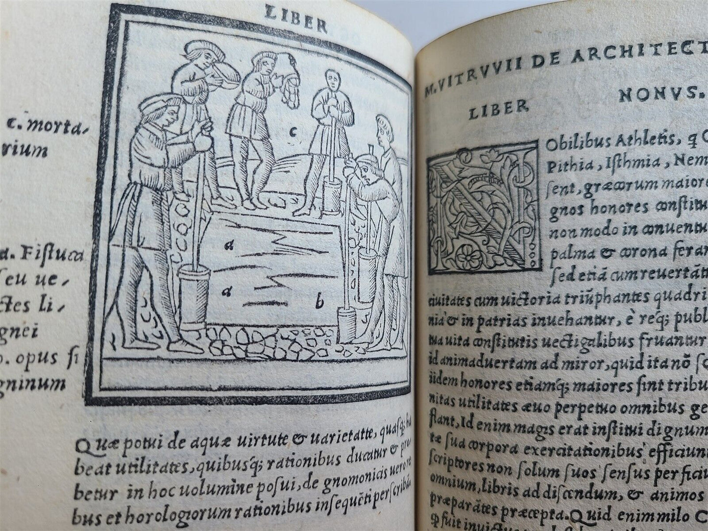 1513 VITRUVIUS ILLUSTRATED antique POST-INCUNABULA rare 16th CENT. architecture