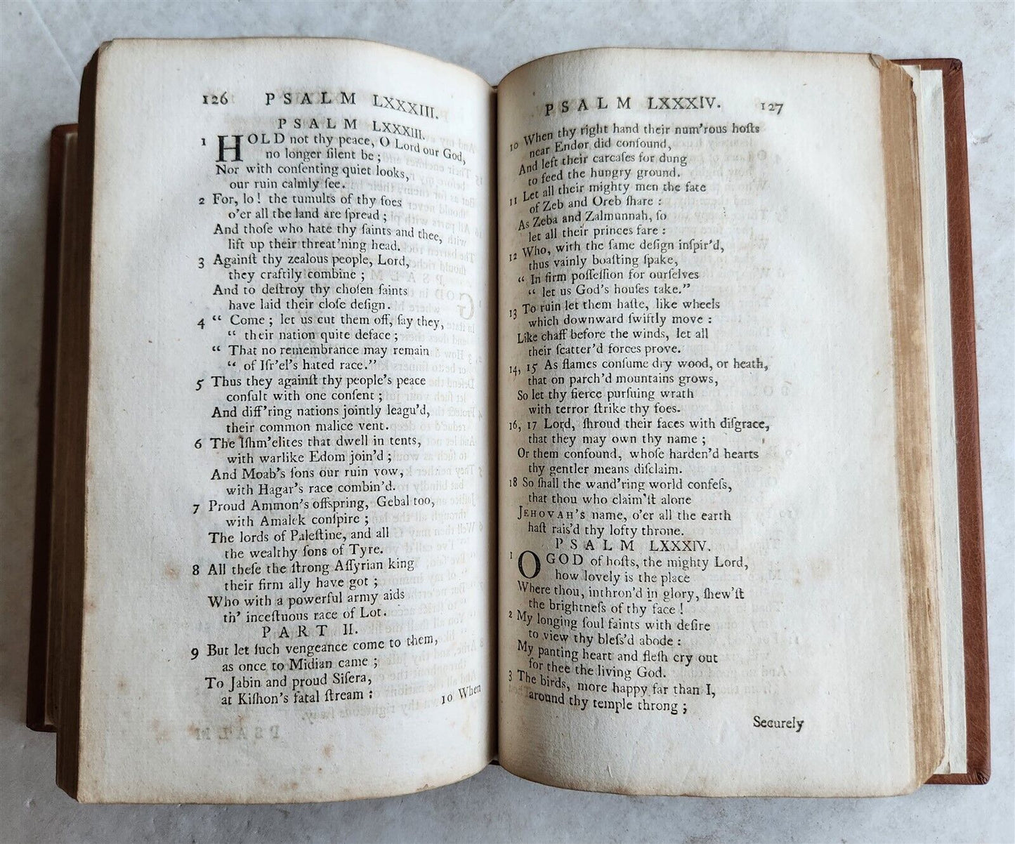 1756 BOOK of COMMON PRAYER w/ PSALTER in ENGLISH antique