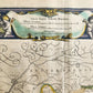 1640 MAP of MECHLIN AERSCHOT BELGIUM WILLEM BLAEU antique AUTHENTIC hand colored