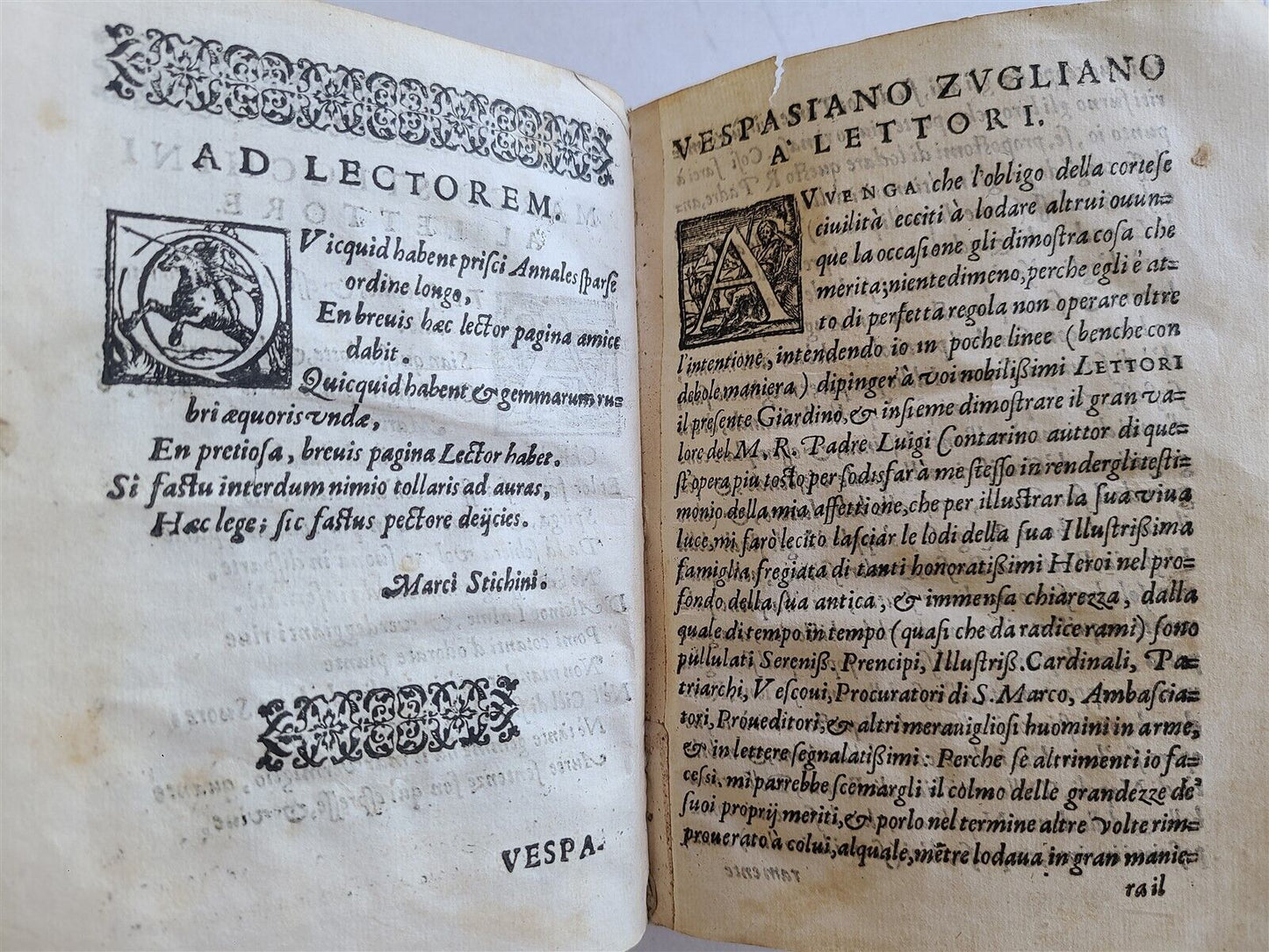 1586 IL VAGO & DILETTEVOLE GIARDINO by Luigi CONTARINI antique HISTORY vellum