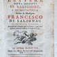 1721 LETTERE DI RELIGIONE e DI METAFISICA FRANCESCO di SALIGNAC antique VELLUM