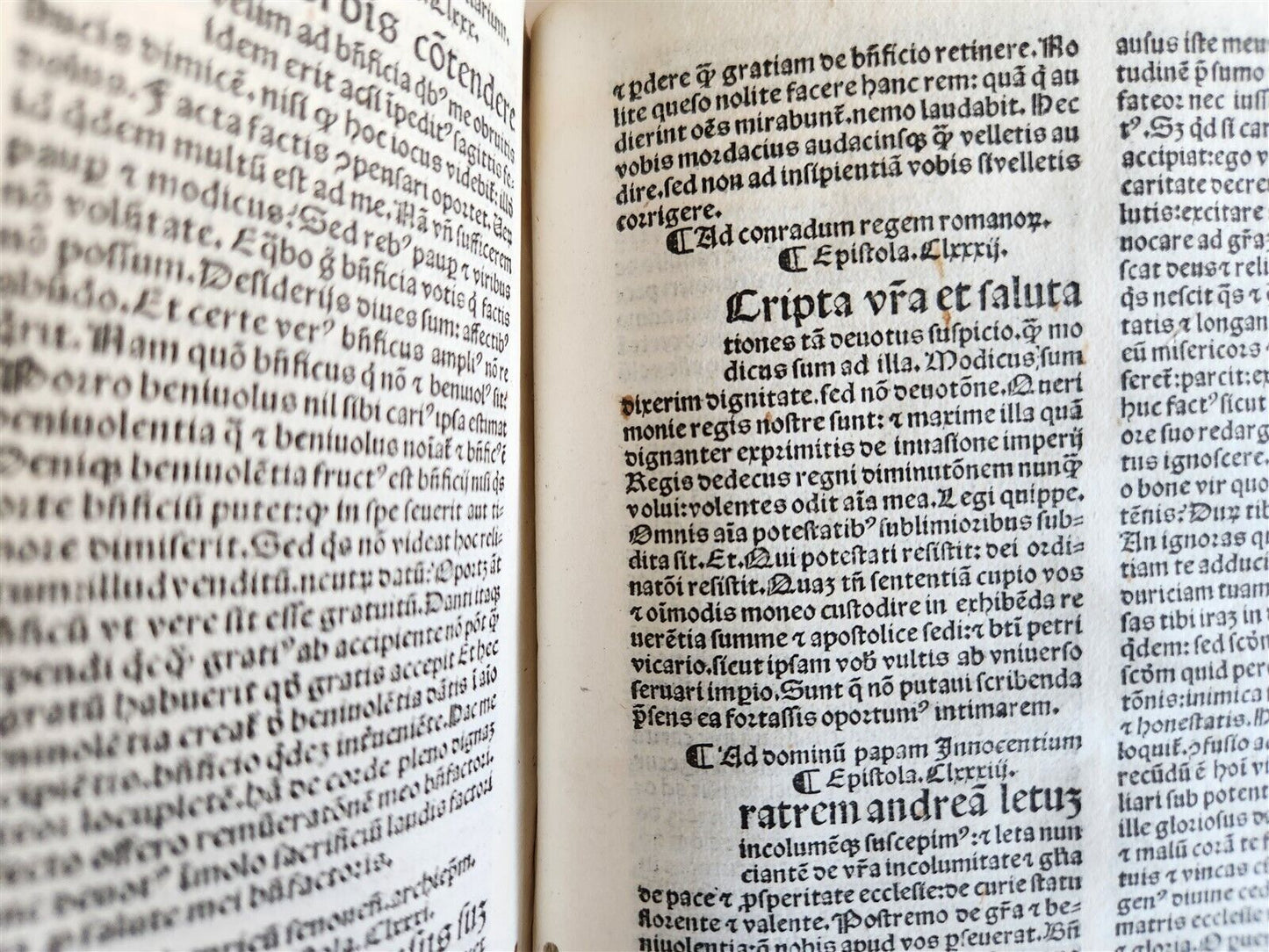 1494 INCUNABULA Bernardus Claravallensis EPISTOLAE antique 15th CENTURY rare