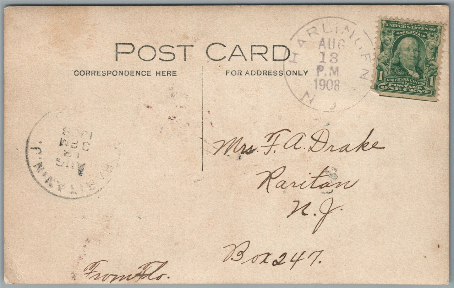 HARLINGEN NJ SCHOOL GROUP PHOTO ANTIQUE REAL PHOTO POSTCARD RPPC