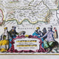1640 RUSSIA MOSCOVIA MAP by WILLEM BLAEU antique AUTHENTIC hand colored