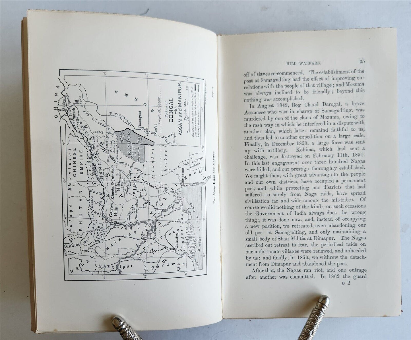 1895 M EXPERIENCES in MANIPUR & NAGA HILLS by J. JOHNSTONE antique ILLUSTRATED